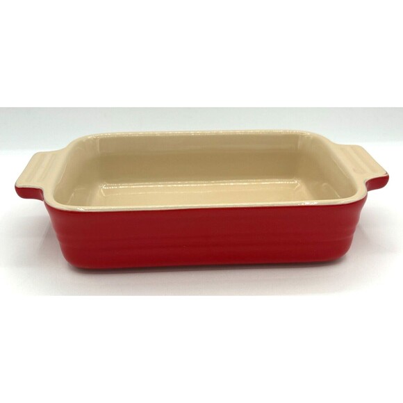 Le Creuset Heritage Stoneware Rectangular Baker Dish (5x7) 10-32 & Ramekin 06.05 - Picture 2 of 16